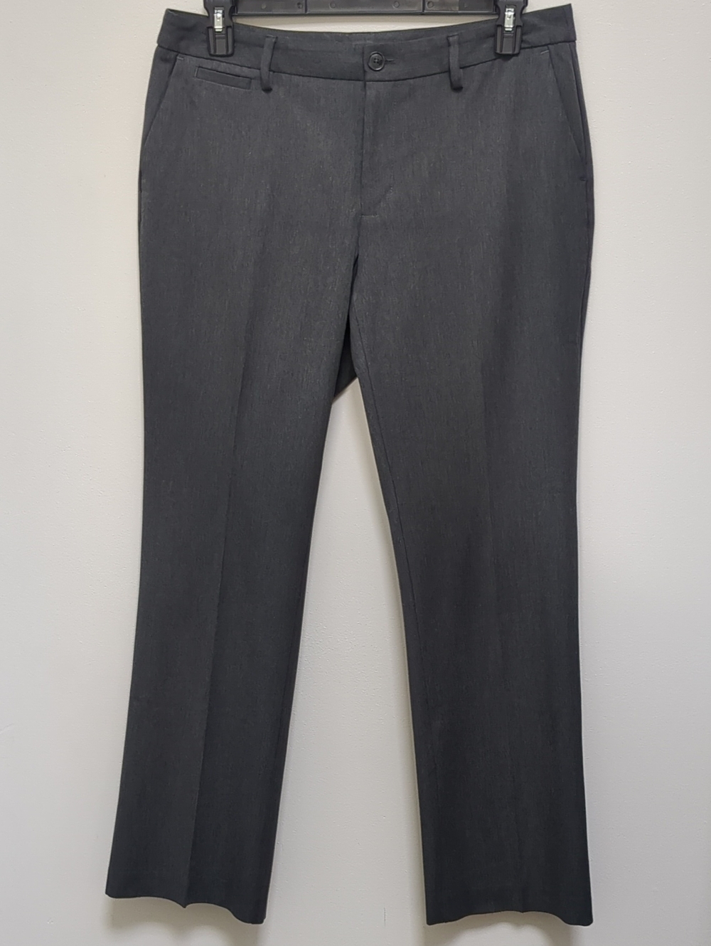 Eddie Bauer Women’s Curvy Fit Gray Office Career Trouser Dress Pants 12